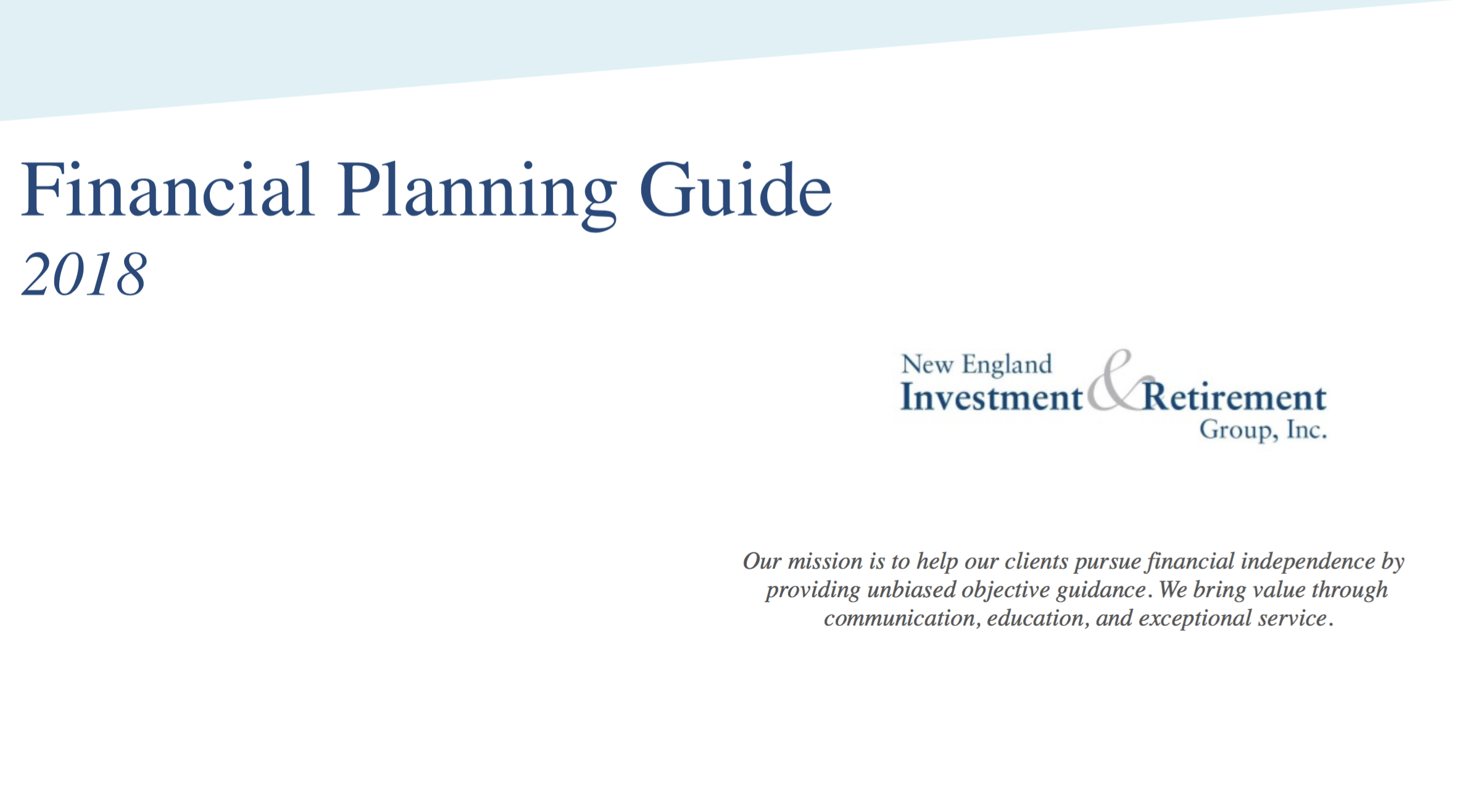Financial Planning Guide NEIRG